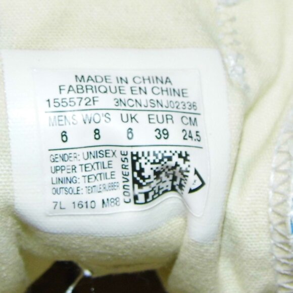 CONVERSE Chuck Taylor All Star OX Blue Sneakers Womens Size 8 - Picture 7 of 7